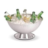 Champanheira Grande Inox 12,2 Litros Com Pedestal Coletor De água Separador Removível Para 5 Garrafa