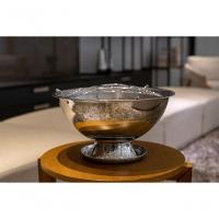 Champanheira Grande Inox 12,2 Litros Com Pedestal Coletor De água Separador Removível Para 5 Garrafa - 5