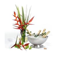 Champanheira Grande Inox 12,2 Litros Com Pedestal Coletor De água Separador Removível Para 5 Garrafa - 7