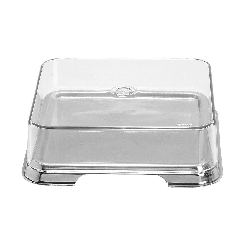 Porta Frios Duplo Inox Empilhável Com Pegador Pinça Kit Casa - 5