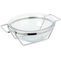 Saladeira De Vidro 3l Gourmet Luxo Com Suporte Massas Sopas - 3