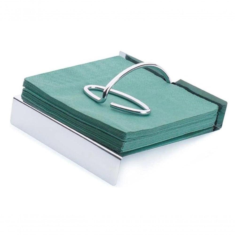 Porta Guardanapos De Papel Aço Inox Organizador De Cozinha Mesa Posta Servir Com Contrapeso Gloss - 3