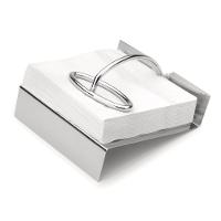 Porta Guardanapos De Papel Aço Inox Organizador De Cozinha Mesa Posta Servir Com Contrapeso Gloss - 1