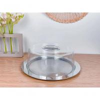 Boleira Prato Para Bolo Inox Com Cúpula Acrílico 33cm Pudim - 2
