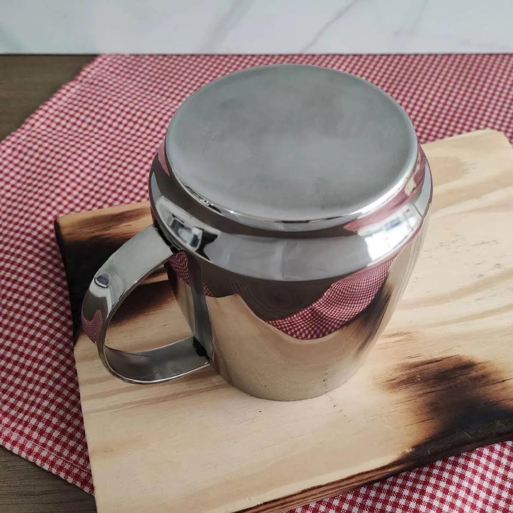 Bule Inox Com Alça Lyr Barista 550ml Para Café Chá Leite Mesa Servrir Aço Inoxidável Jarra - 5