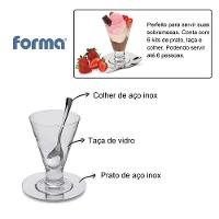 Kit Para Servir Sorvete Sobremesas 6 Conjuntos Taça De Vidro Multiuso Milk Shake Doces Salada Fruta - 7