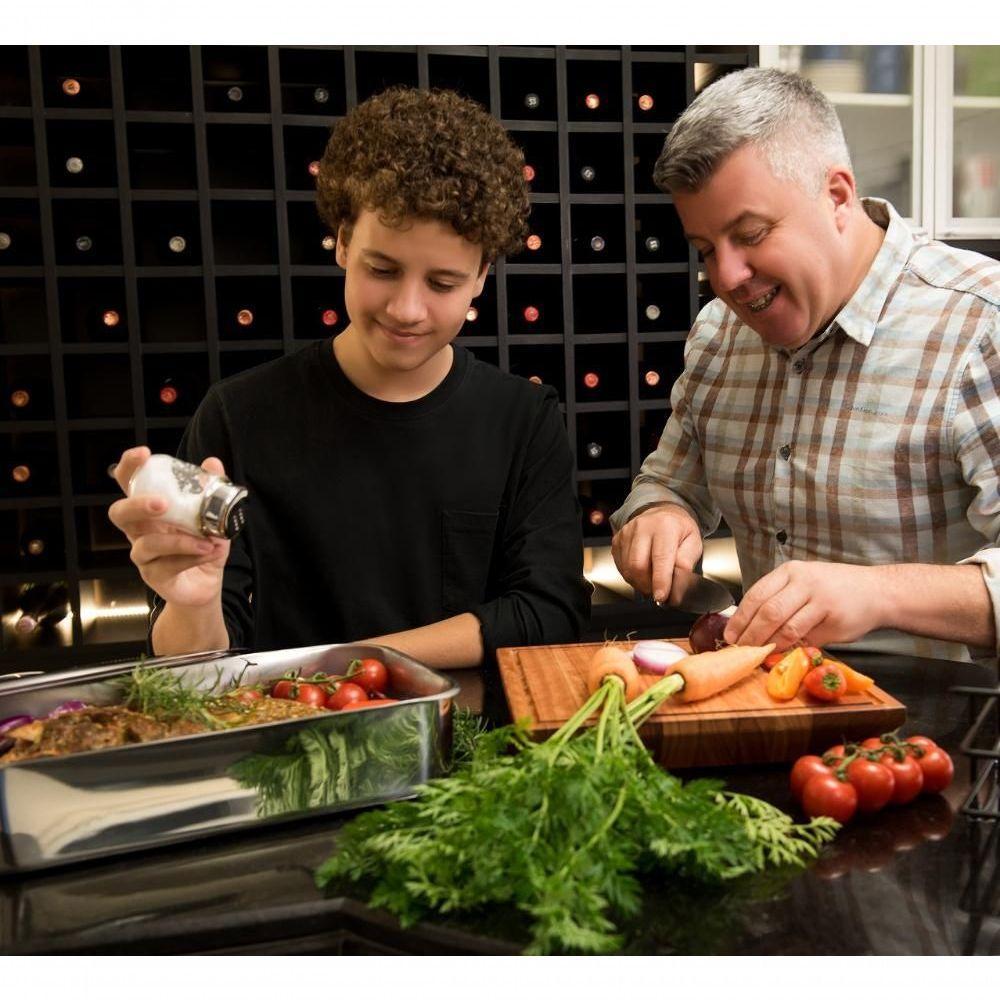 Saleiro Pimenteiro Porta Sal Dispenser Vidro Tampa Inox 100g Mesa Servir Pote Dispenser Temperos - 2