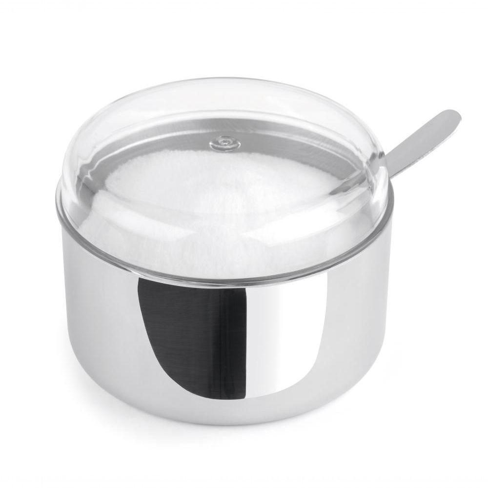 Açucareiro De Aço Inox 350g Com Colher Tampa Porta Açucar Cozinha Casa Multiuso Temperos Chá Café - 1