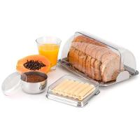 Porta Pão Inox Cúpula Acrílico Basculante Vision Multiuso - 6