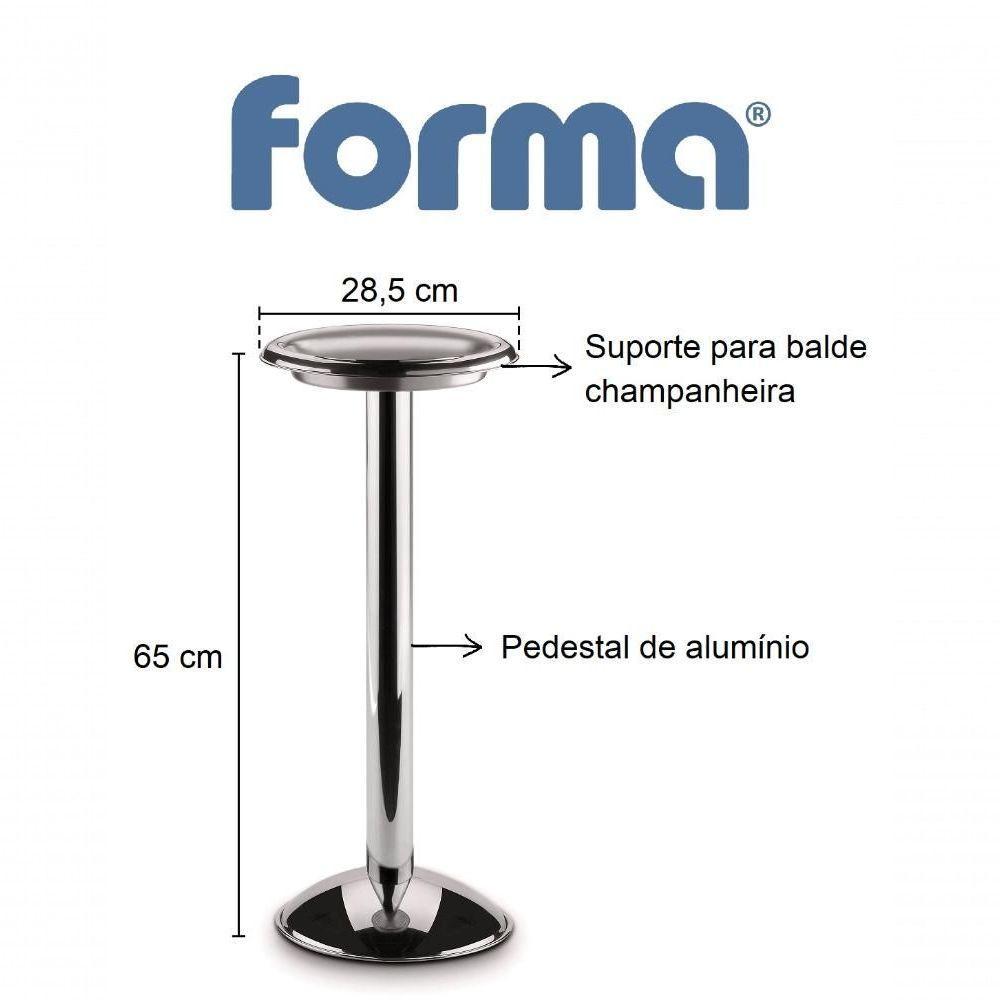 Pedestal Para Champanheira Balde De Gelo Aço Inox 65cm Festa Evento Bar Casa Cozinha - 2