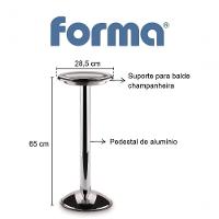 Pedestal Para Champanheira Balde De Gelo Aço Inox 65cm Festa Evento Bar Casa Cozinha - 2
