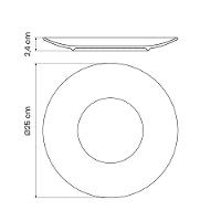 Jogo De Pratos Rústico 12pç Porcelana 25cm Com Talheres Buzios Tramontina - 8