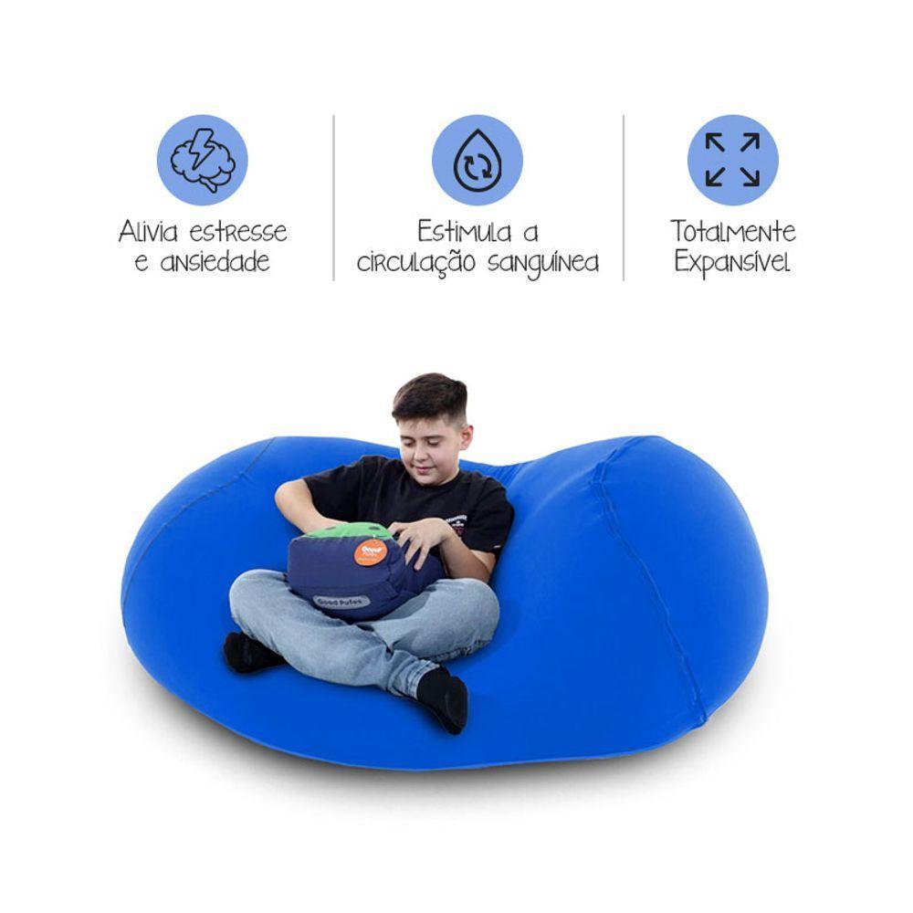 Puff Rollo Cor Azul Royal - Sensorial, Versátil - 5