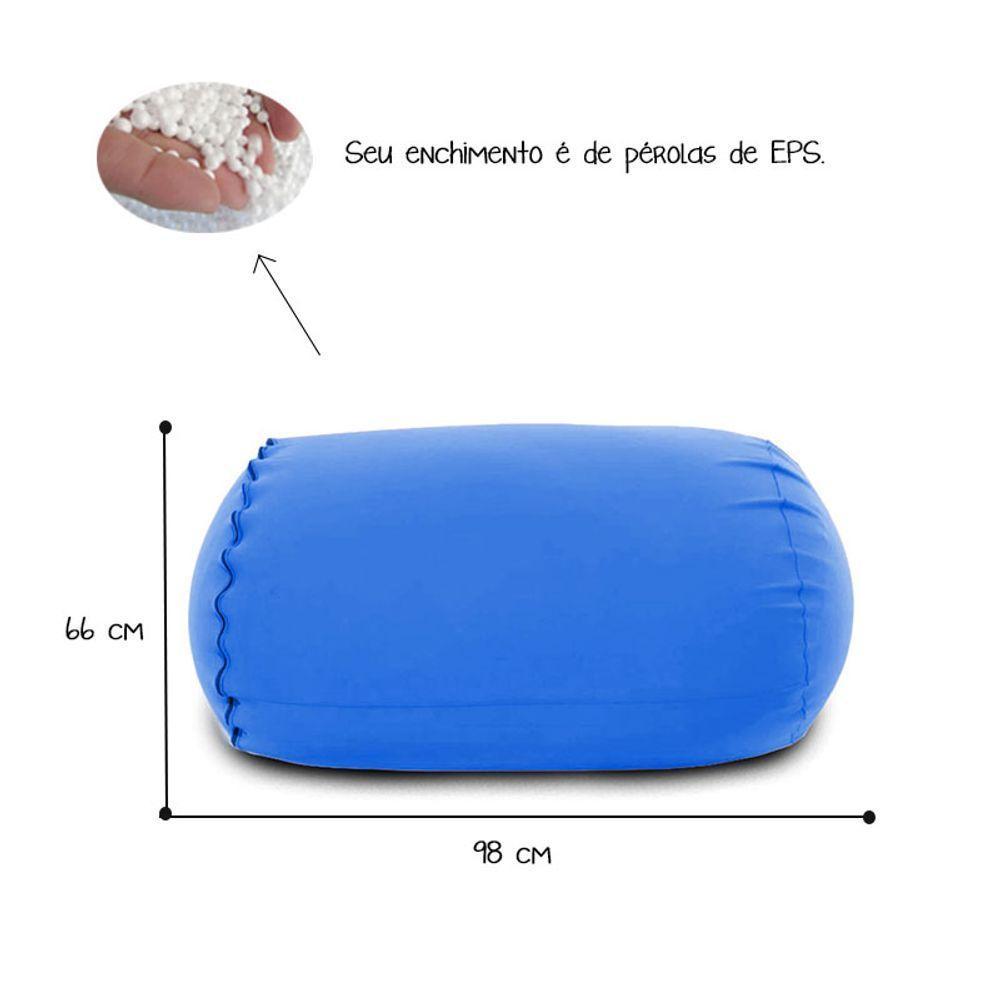 Puff Rollo Cor Azul Royal - Sensorial, Versátil - 11
