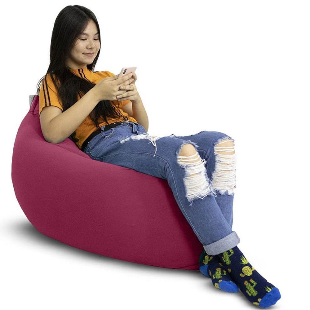 Puff Noah Mini Cor Vinho - Versátil E Prático - 2