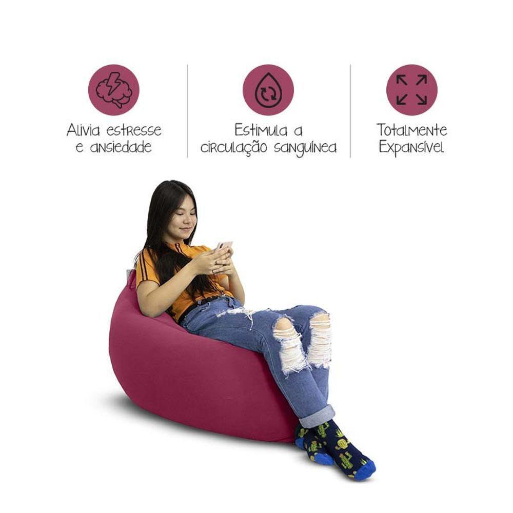 Puff Noah Mini Cor Vinho - Versátil E Prático - 7