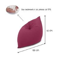 Puff Noah Mini Cor Vinho - Versátil E Prático - 6