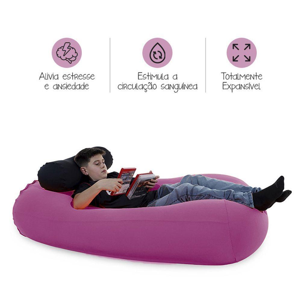 Puff Kevin - Puff Com Apoio De Cabeça - Vinho - 5