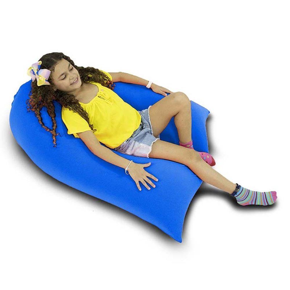 Puff Eli Cor Azul Royal - Enchimento De Pérolas De Eps - 2