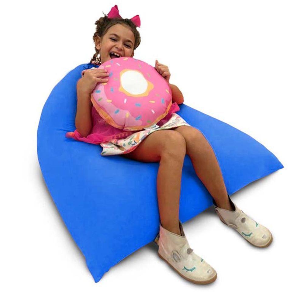 Puff Eli Cor Azul Royal - Enchimento De Pérolas De Eps - 6