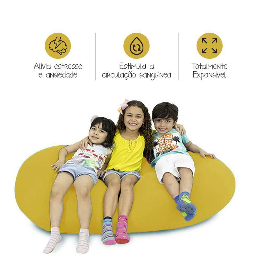 Puff Zion Midi Amarelo - Versátil, Sensorial E Macio - 2