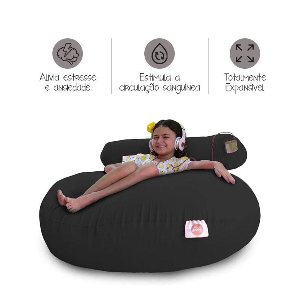 Puff G-pouf Preto - Sensorial E Leve/enchimento De Pérolas - 3