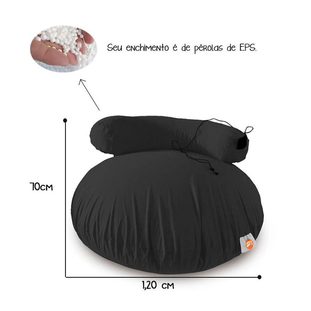 Puff G-pouf Preto - Sensorial E Leve/enchimento De Pérolas - 7