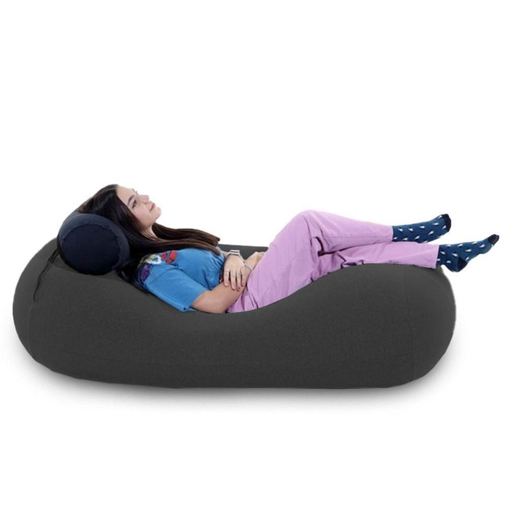 Puff Kevin - Puff Com Apoio De Cabeça - Preto - 2