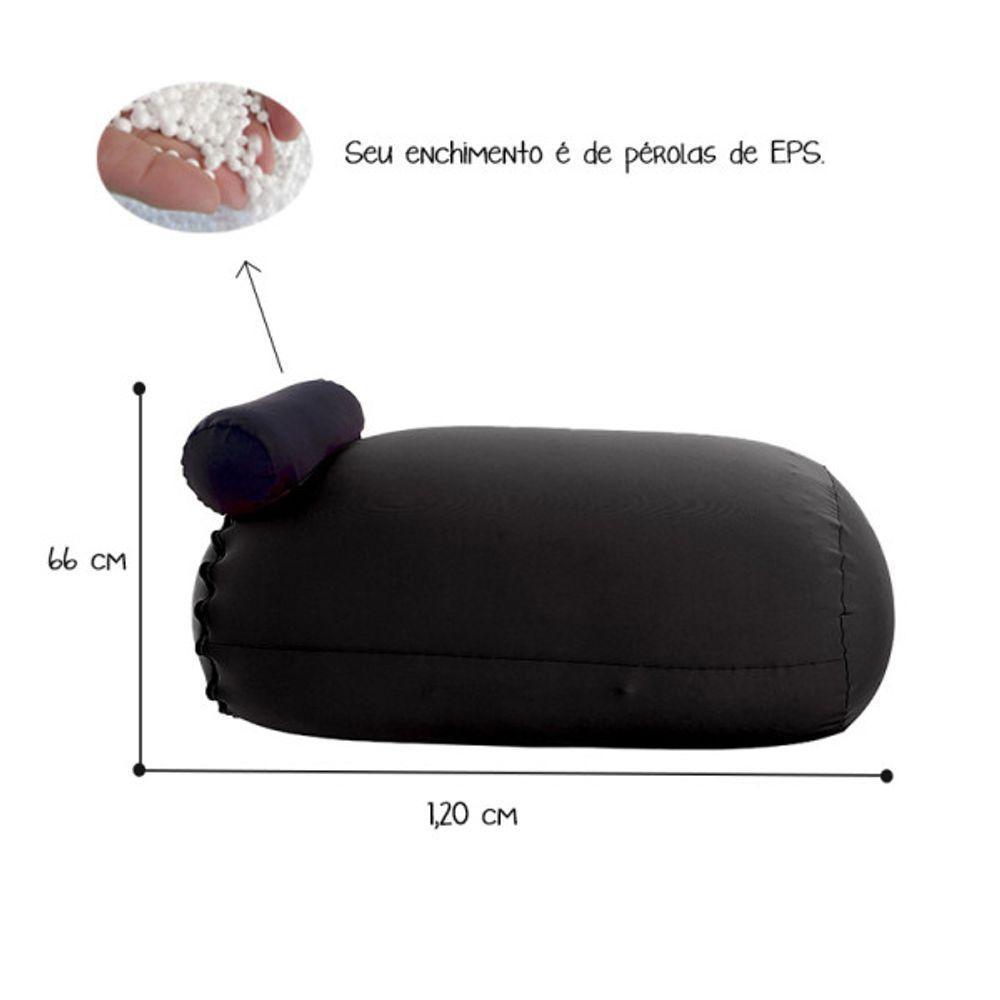 Puff Kevin - Puff Com Apoio De Cabeça - Preto - 4
