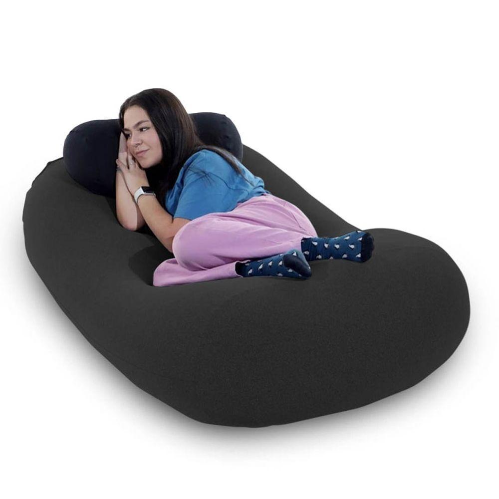 Puff Kevin - Puff Com Apoio De Cabeça - Preto - 8