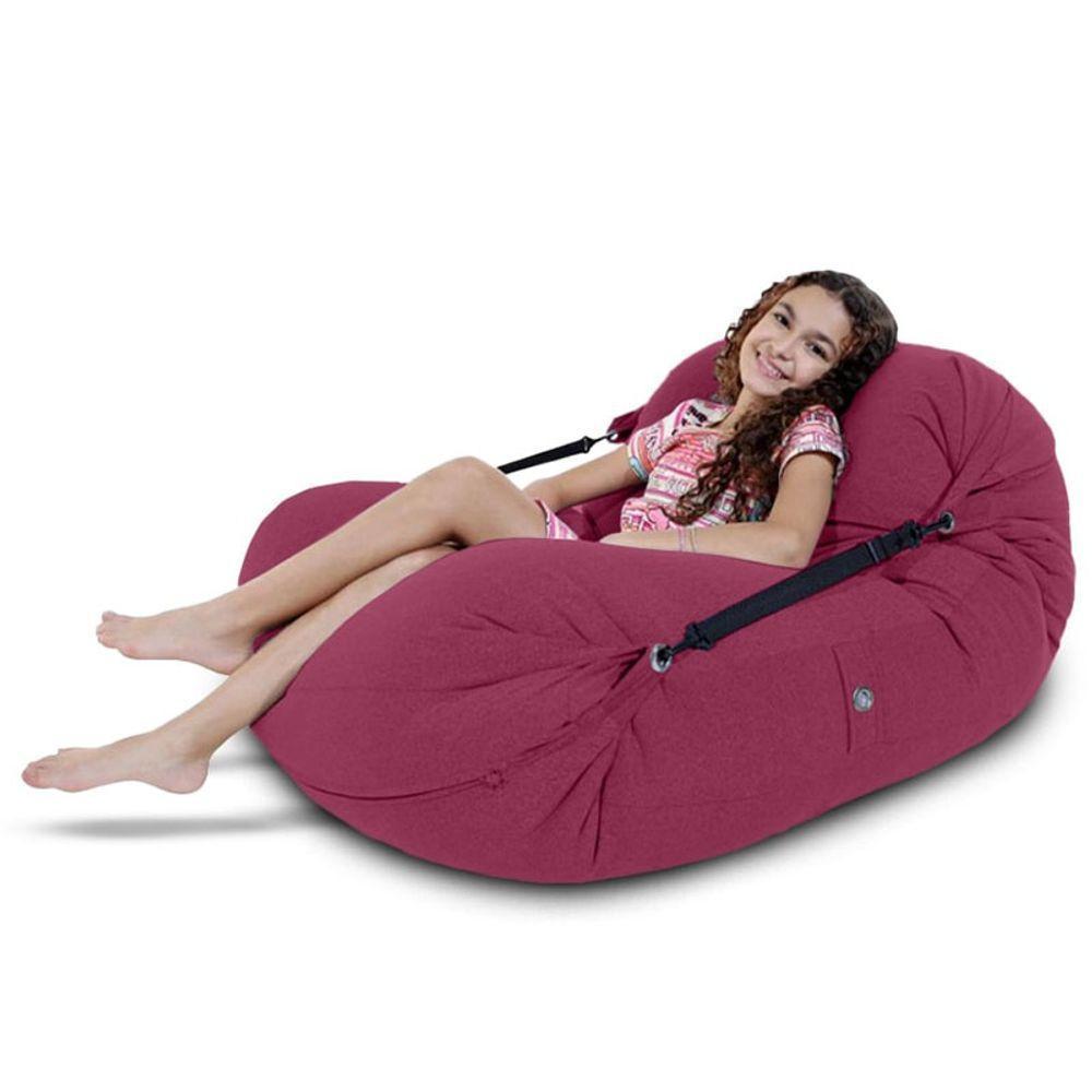 Puff Sarah Cor Vinho - Sensorial, Leve E Macio - 8