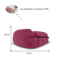 Puff Sarah Cor Vinho - Sensorial, Leve E Macio - 6