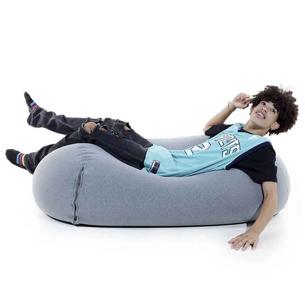 Puff Rollo - Sensorial E Versátil Com Enchimento Cor Cinza - 2
