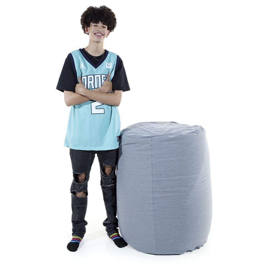 Puff Rollo - Sensorial E Versátil Com Enchimento Cor Cinza - 3