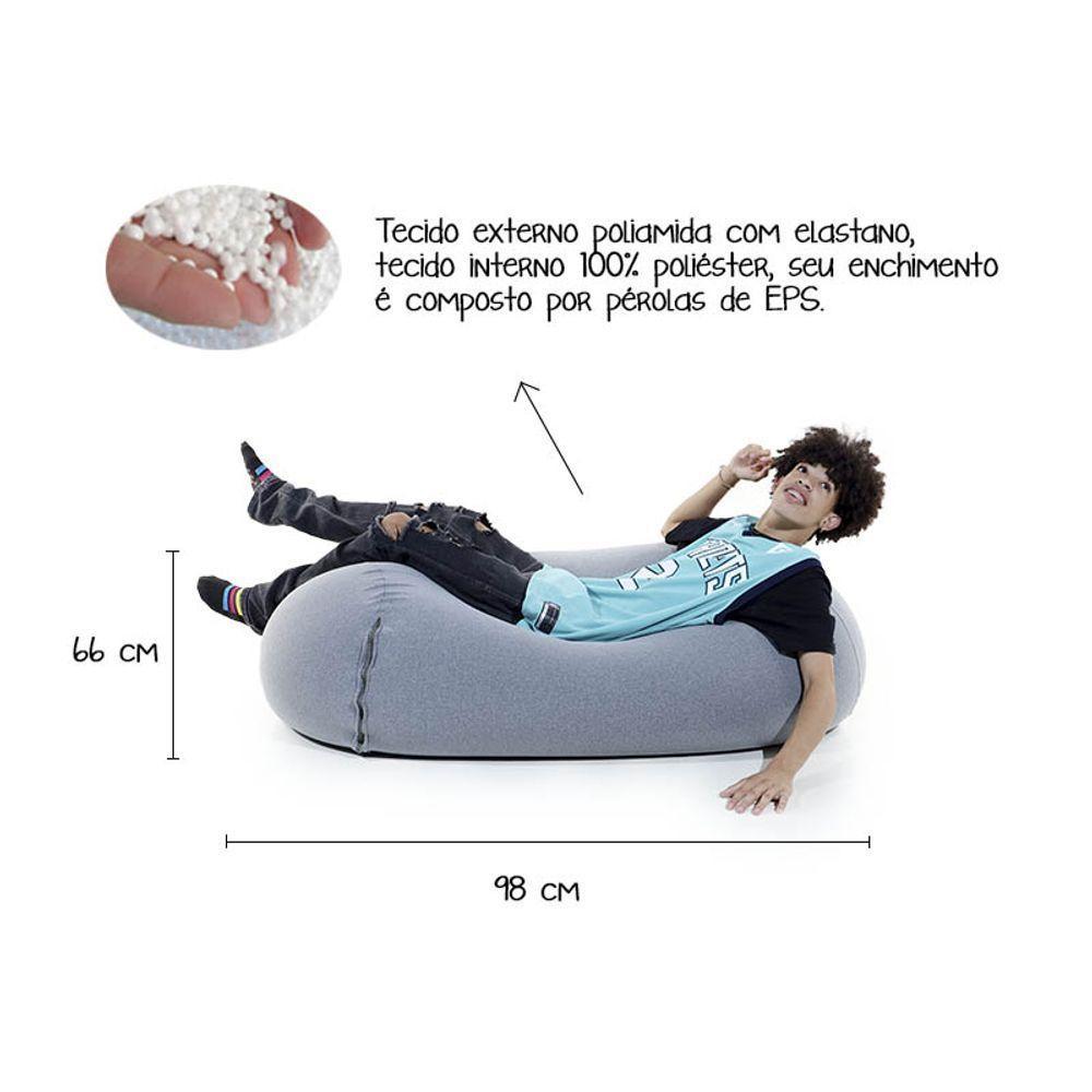 Puff Rollo - Sensorial E Versátil Com Enchimento Cor Cinza - 4