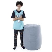 Puff Rollo - Sensorial E Versátil Com Enchimento Cor Cinza - 3