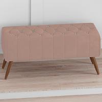 Puff Puf Para Sala 100 Cm Pes Madeira Trit Veludo Sl 949 Peer Sl 949