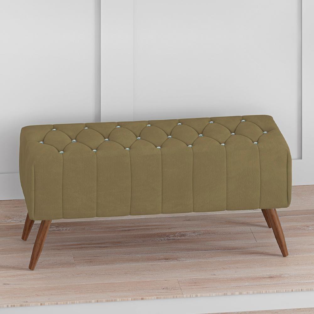 Puff Puf Para Sala 100 Cm Pes Madeira Trit Veludo Sl 945 Peer Sl 945 - 3