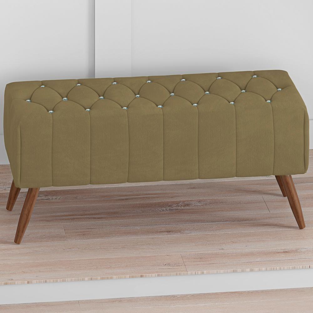 Puff Puf Para Sala 100 Cm Pes Madeira Trit Veludo Sl 945 Peer Sl 945 - 5