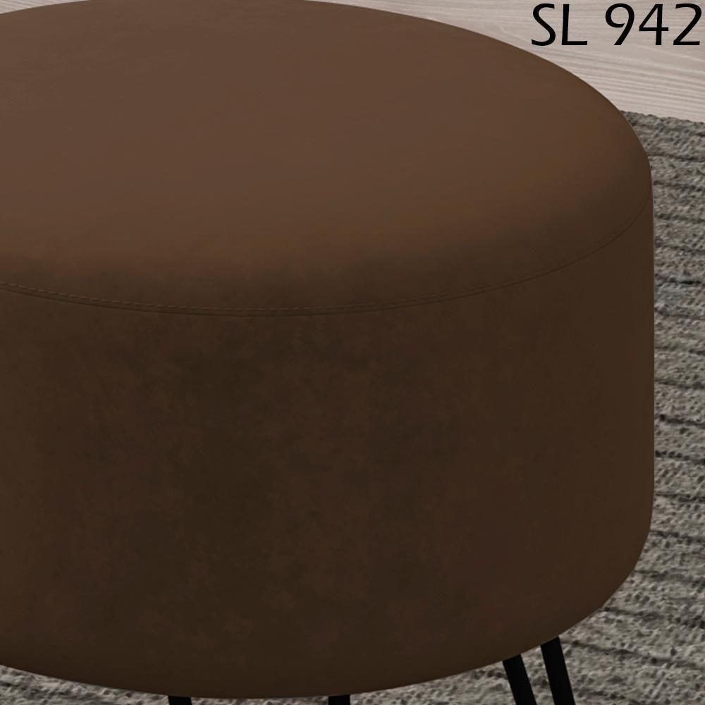 Puff Puf Para Sala Pes Metal Small Veludo Sl 942 Peer Sl 942 - 8