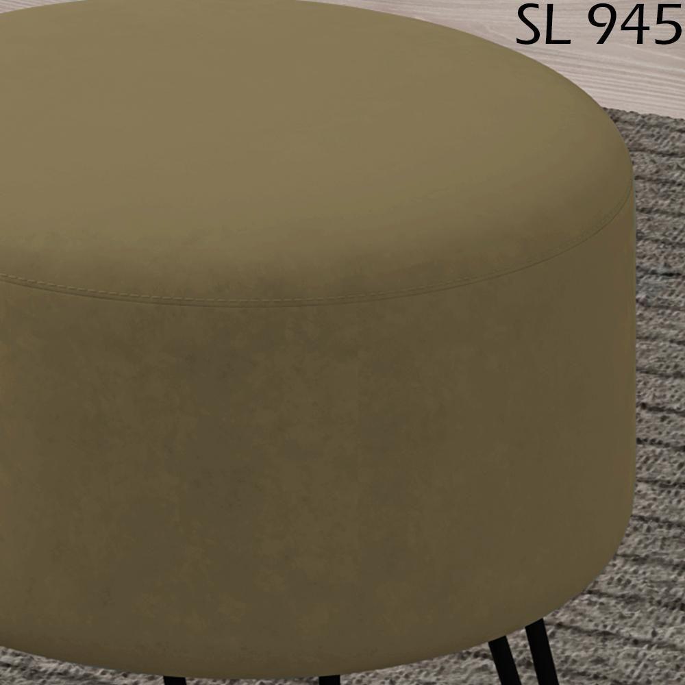 Puff Puf Para Sala Pes Metal Small Veludo Sl 945 Peer Sl 945 - 6