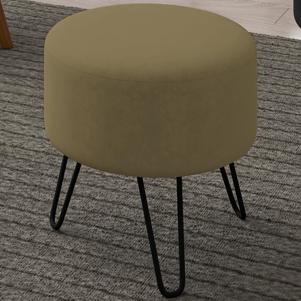 Puff Puf Para Sala Pes Metal Small Veludo Sl 945 Peer Sl 945 - 7