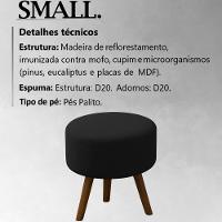 Puff Puf Para Sala Pes Palito Small Veludo Sl 944 Peer Sl 944 - 8