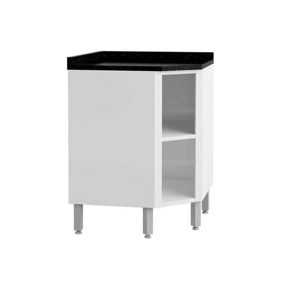 Módulo Cozinha Bertolini Evidence Balcão Canto Oblo  7115 1 Porta c/Tampo Branco - 4