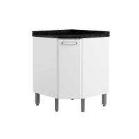 Balcão de Cozinha Modulado  Canto Oblíquo Evidence 7115 1 Porta c/ Tampo Branco - Bertolini - 1