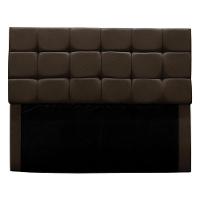 Cabeceira Estofada Cama Box Casal 140 Cm Bianca Suede Cor:marrom - 1