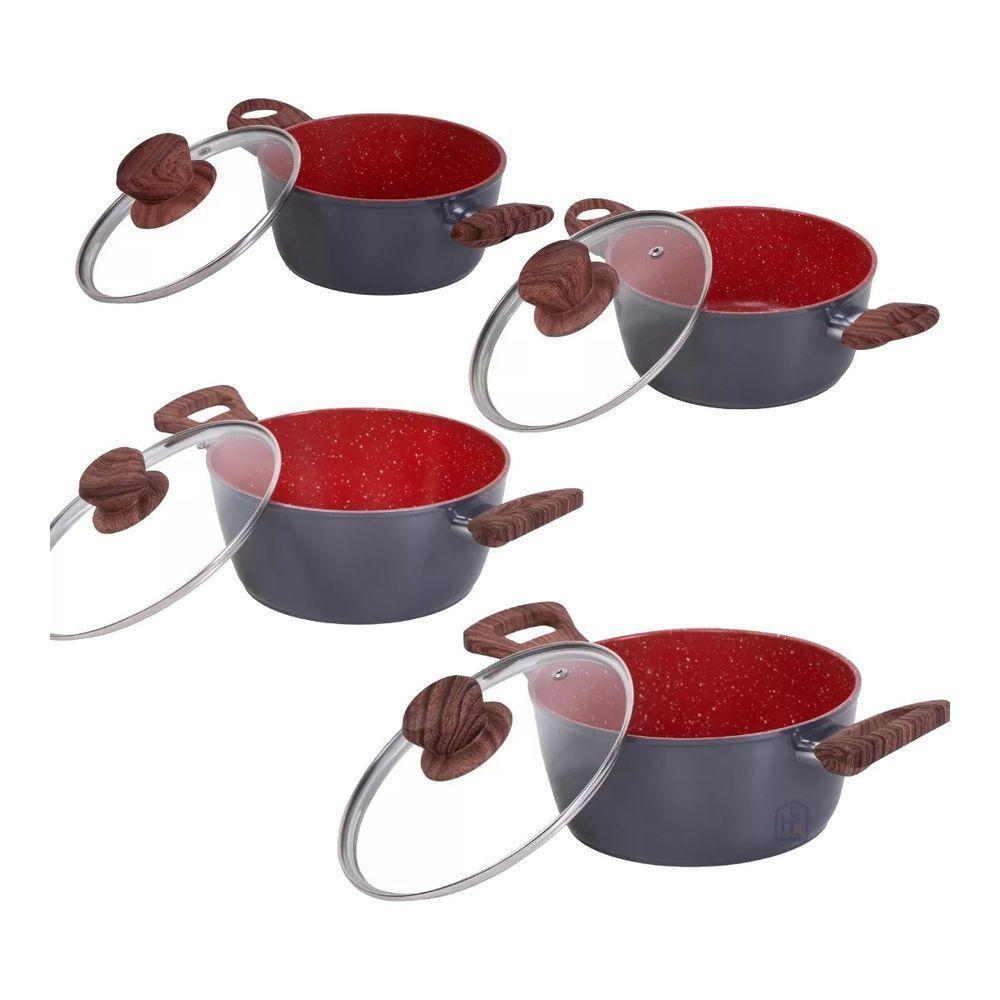 Jogo Panela Caçarola Nano Cerâmica Antiaderente Tv 16 A 22cm - 5