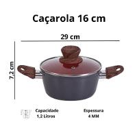 Jogo Panela Caçarola Nano Cerâmica Antiaderente Tv 16 A 22cm - 15