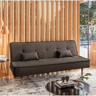 Sofá Cama Silver 3 Lugares Reclinável Suede Marrom 1,92 - Star Confort Marrom
