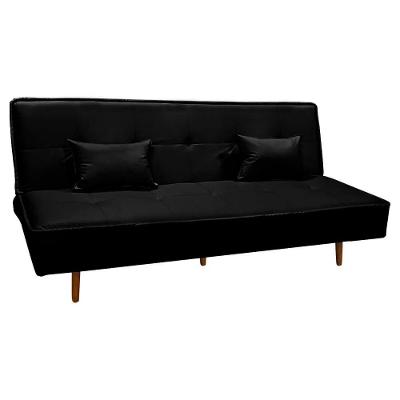 Sofá Cama Silver Reclinável Corano Preto - Star Confort Preto